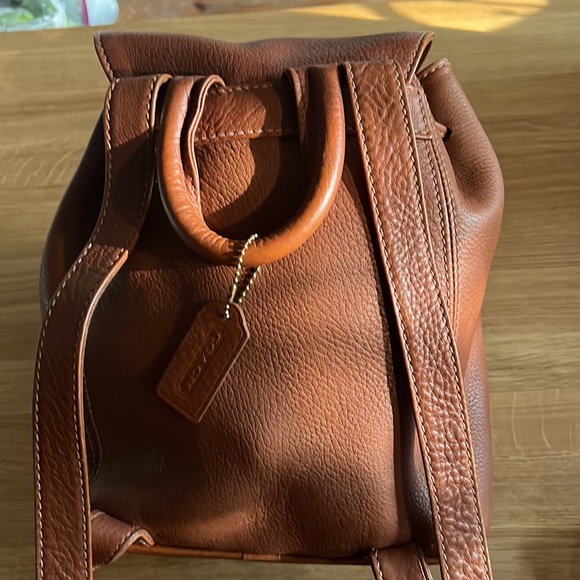 4911 Coach Brown Leather Backpack - Picture 2 of 6